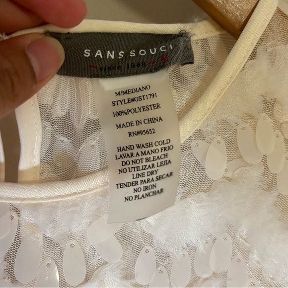 SANS SOUCI Sequin Long Sleeves Top - Picture 3 of 6